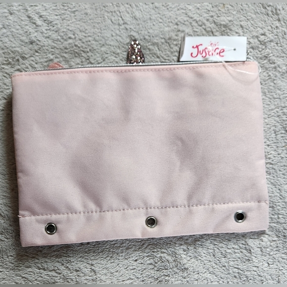 JUSTICE Shimmery Pink Unicorn Pencil case - Picture 3 of 7
